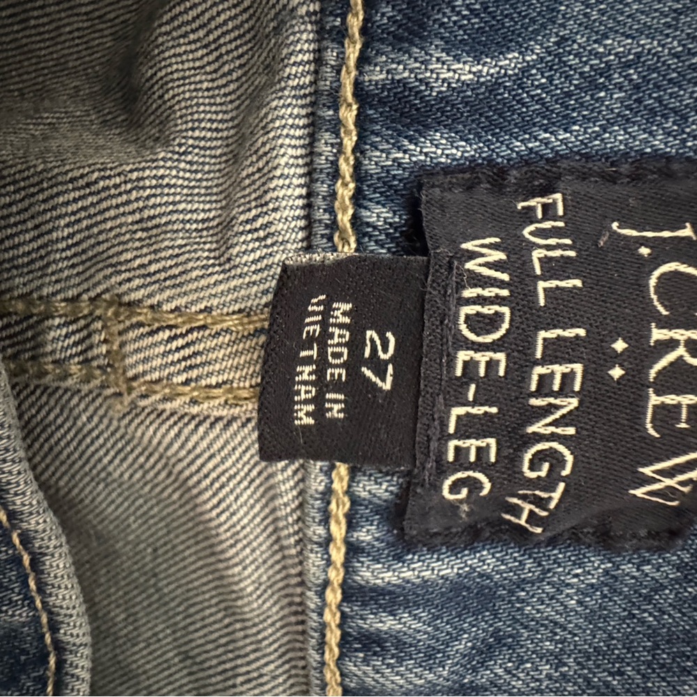 J. Crew Mid Blue Wide-Leg Jeans - Picture 3 of 3